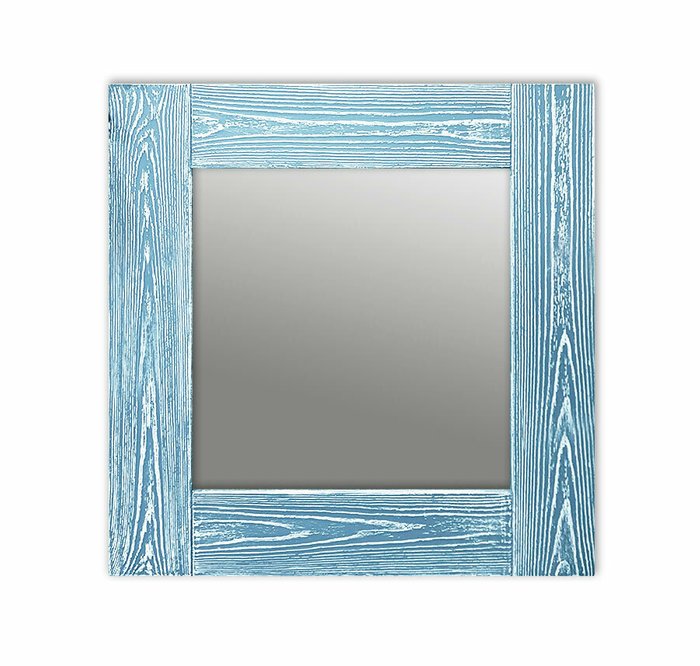 Настенное зеркало Шебби Шик 50х65 голубого цвета - купить Настенные зеркала по цене 13190.0