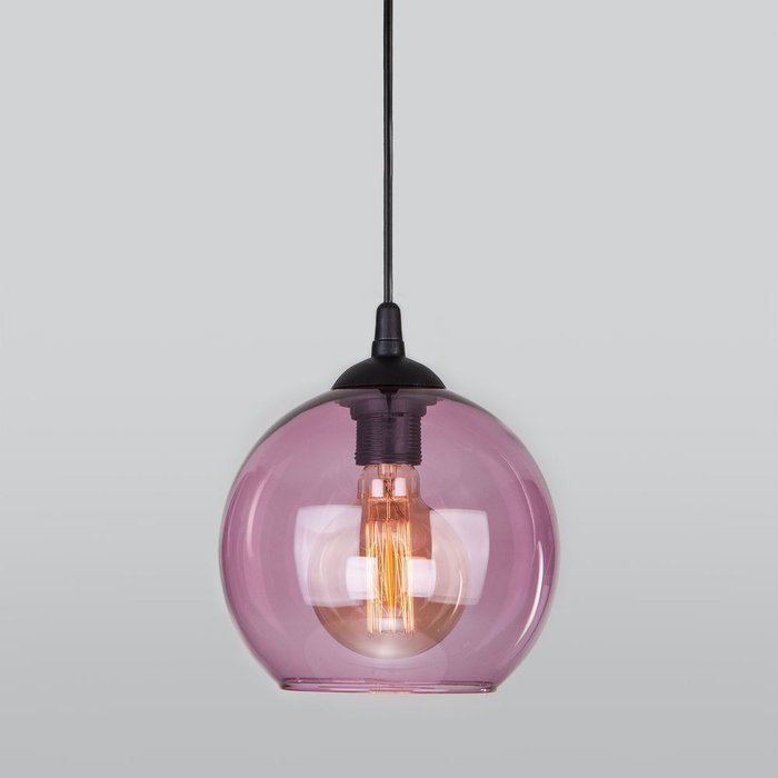 Подвесной светильник Cubus со стеклянным плафоном розового цвета - купить Подвесные светильники по цене 6010.0