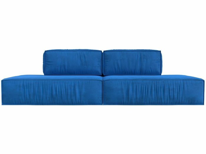 Прямой диван-кровать Прага лофт голубого цвета - купить Прямые диваны по цене 75999.0