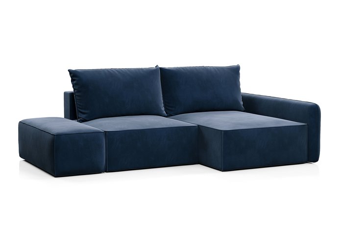 Угловой диван-кровать Портленд синего цвета - лучшие Угловые диваны в INMYROOM