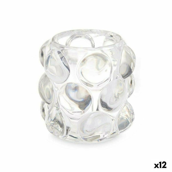 Подсвечник микросферы Прозрачный Стеклянный 8,4 x 9 x 8,4 cm (12 штук)