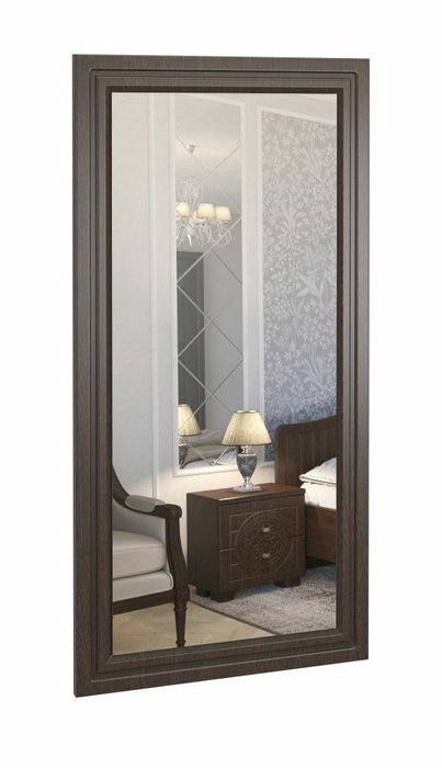 Зеркало настенное Монблан S в раме темно-коричневого цвета - купить Настенные зеркала по цене 7936.0