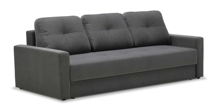 Прямой диван-кровать Сити серого цвета