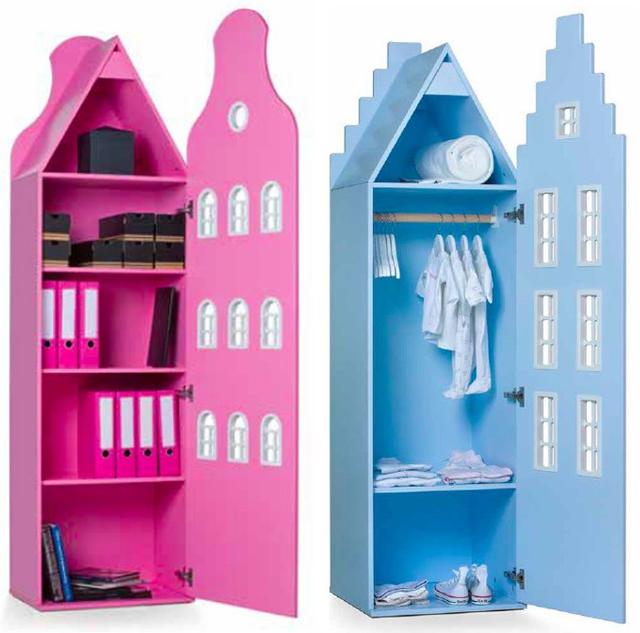 Шкаф "Амстердам" М розовый тип 2 - купить Детские шкафы по цене 26990.0
