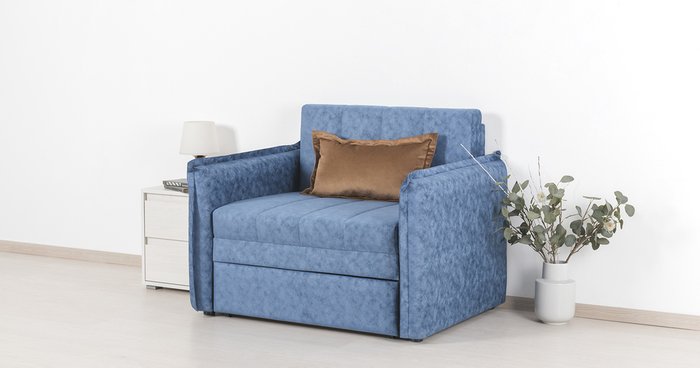 Кресло-кровать Виола синего цвета - купить Интерьерные кресла по цене 19647.0