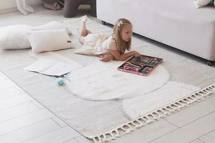Ковер детский Rabbit 160x230 бежевого цвета - лучшие Ковры в INMYROOM