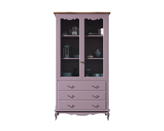 Шкаф для посуды высокий Leontina Lavanda фиолетового цвета