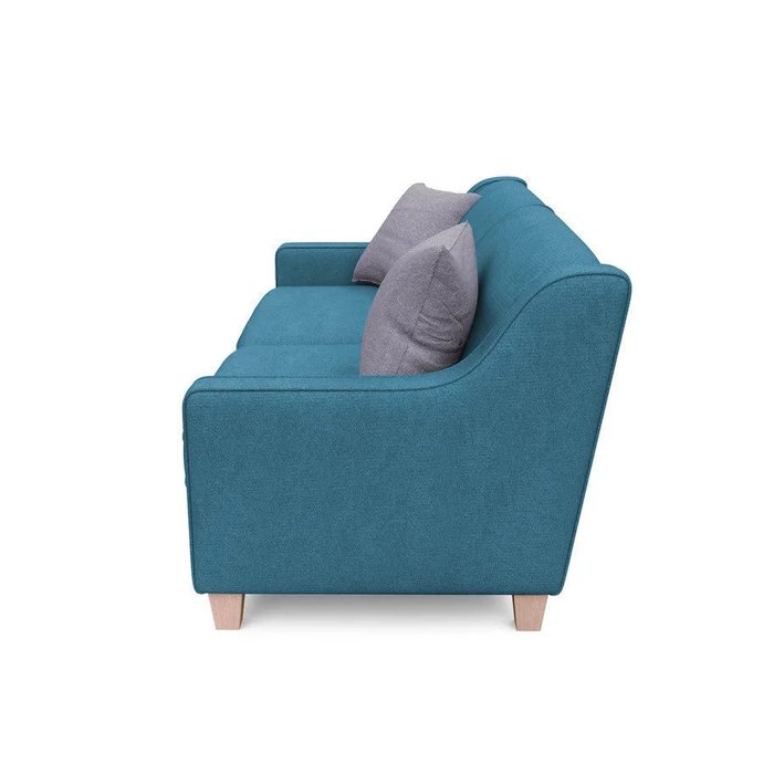 Трехместный диван-кровать Агата L синего цвета - лучшие Прямые диваны в INMYROOM