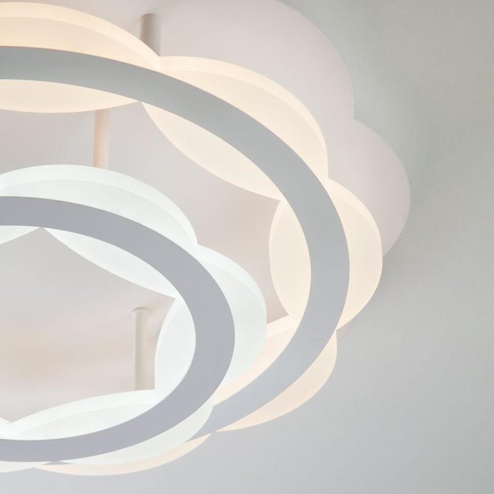 Потолочный светодиодный светильник с пультом ДУ Eurosvet Corona белый - купить Потолочные светильники по цене 3000.0