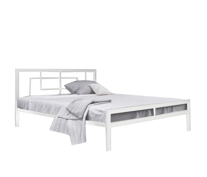 Кровать Кантерано low 160х200 белого цвета