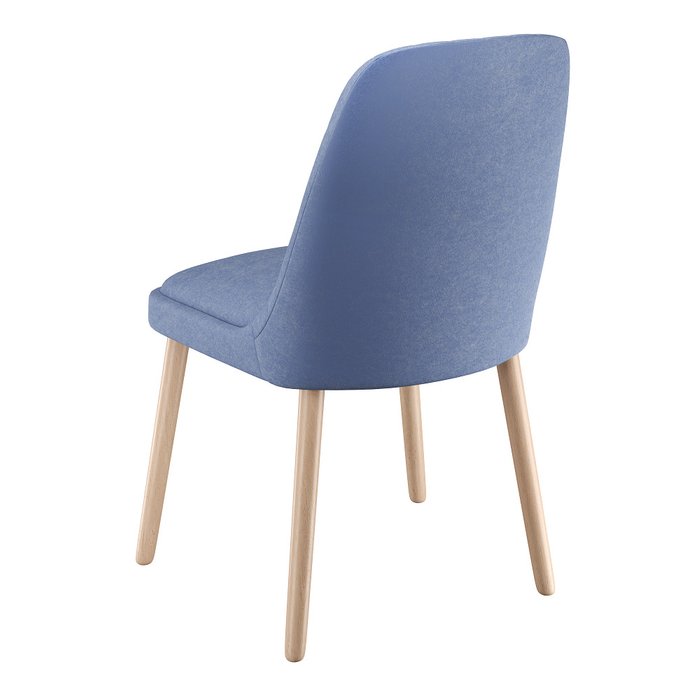 Стул мягкий Sedum синего цвета на бежевых ножках - купить Обеденные стулья по цене 18024.0