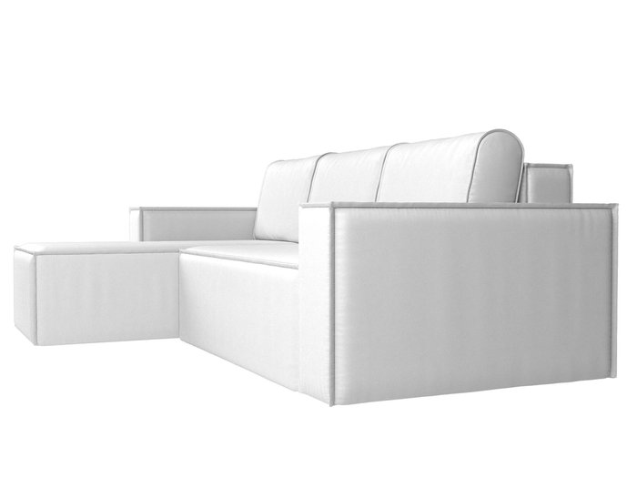 Угловой диван-кровать Куба белого цвета (экокожа) левый угол - лучшие Угловые диваны в INMYROOM