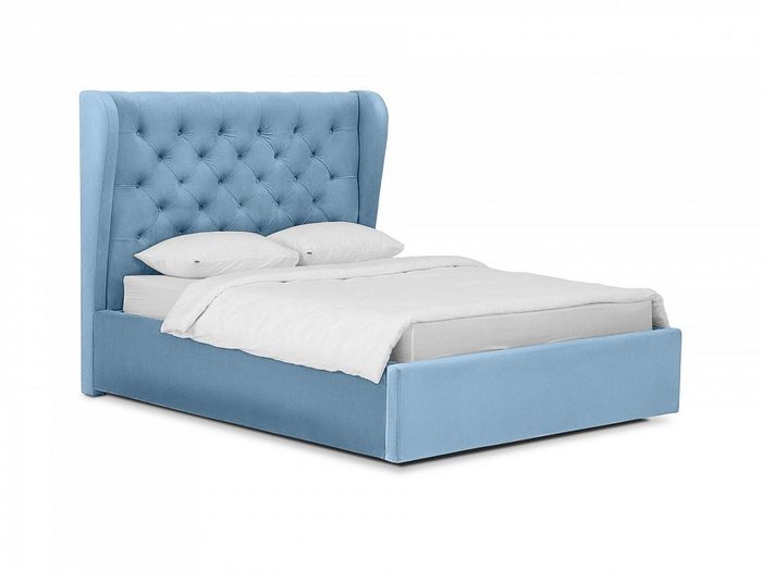 Кровать Jazz голубого цвета 160х200 с подъемным механизмом - купить Кровати для спальни по цене 73190.0