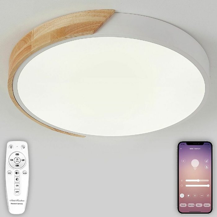 Потолочный светильник Scandinavian LED LAMPS 81181 (пластик, цвет белый) - купить Потолочные светильники по цене 4298.0
