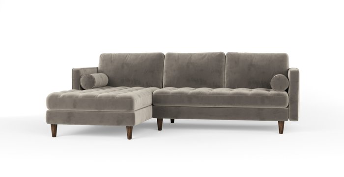 Угловой диван Scott ST серого цвета