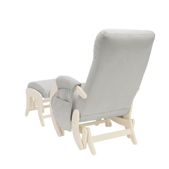 Комплект из кресла и пуфа Milli Smile с карманами серого цвета - лучшие Интерьерные кресла в INMYROOM
