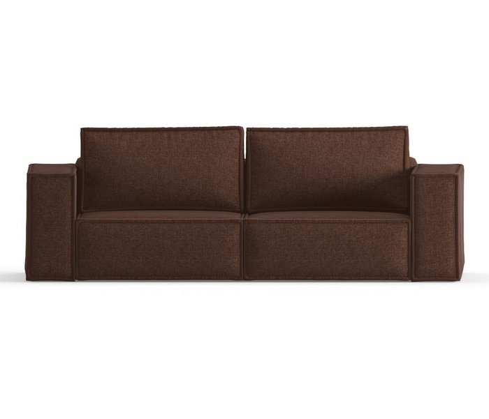 Диван-кровать из рогожки Ли Рой темно-коричневого цвета - купить Прямые диваны по цене 41590.0