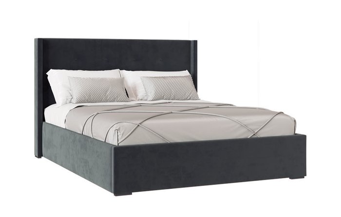 Кровать с подъемным механизмом Орландо 160х200 темно-серого цвета