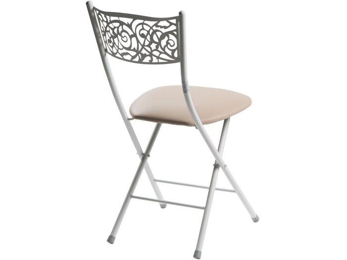 Стул складной Стефани бело-бежевого цвета - лучшие Обеденные стулья в INMYROOM