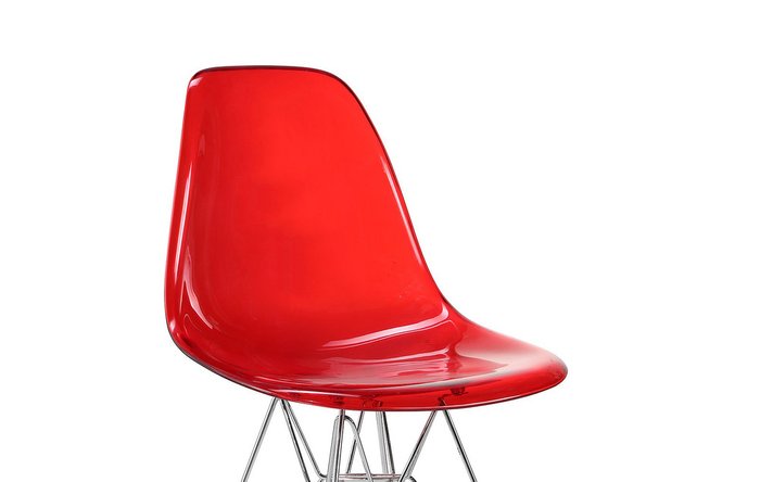 Стул Джексон с красным пластиковым сидением  - лучшие Обеденные стулья в INMYROOM