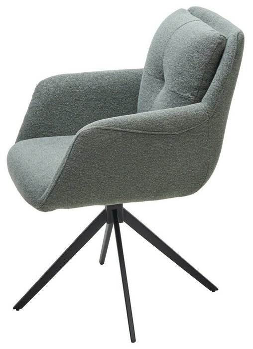 Стул вращающийся Meadow зелено-серого цвета - лучшие Обеденные стулья в INMYROOM