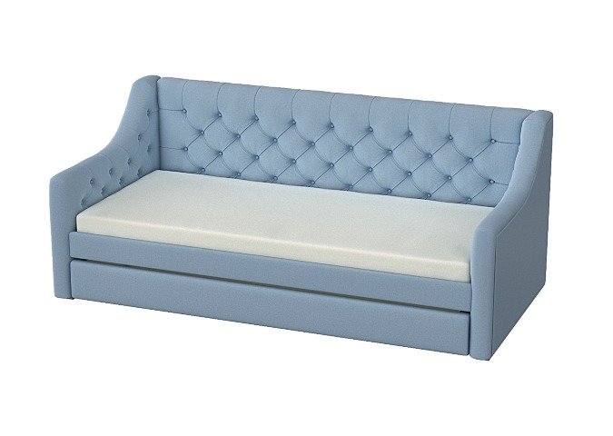 Диван-кровать Elit Soft спальное место 90х200 темно-голубого цвета - купить Кровати для спальни по цене 79900.0