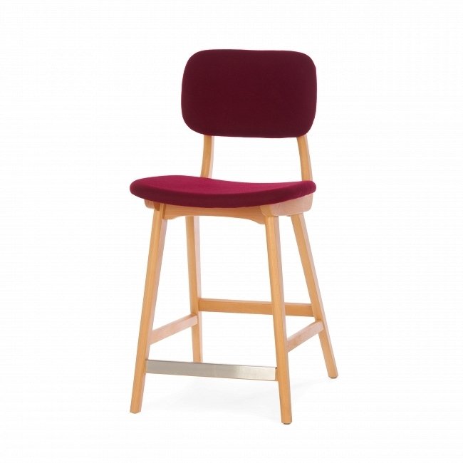 Барный стул Civil 3 цвета бургунди
