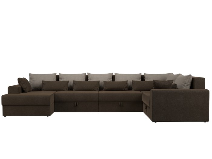 Угловой диван-кровать Мэдисон коричнево-бежевого цвета правый угол - купить Угловые диваны по цене 79990.0