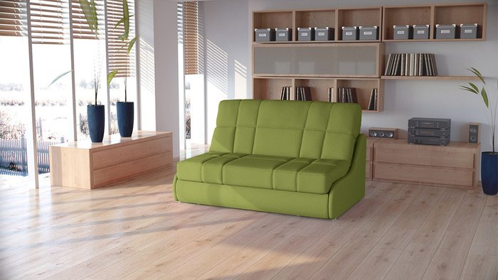 Диван-кровать Ван М зеленого цвета  - купить Прямые диваны по цене 54100.0