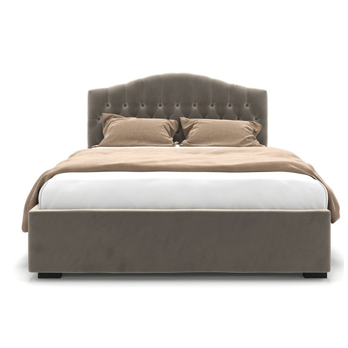 Кровать Hannah с подъемным механизмом серого цвета 160х200 - лучшие Кровати для спальни в INMYROOM