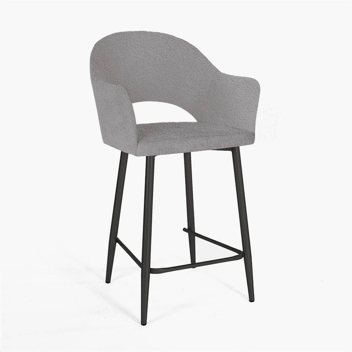 Барный стул Белладжио серо-черного цвета