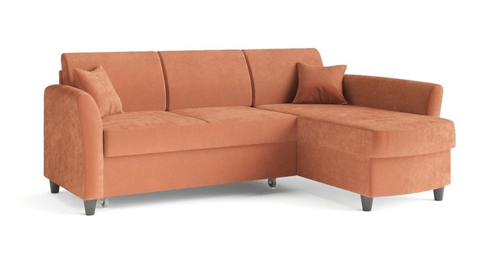 Угловой диван-кровать Катарина оранжевого цвета - лучшие Угловые диваны в INMYROOM