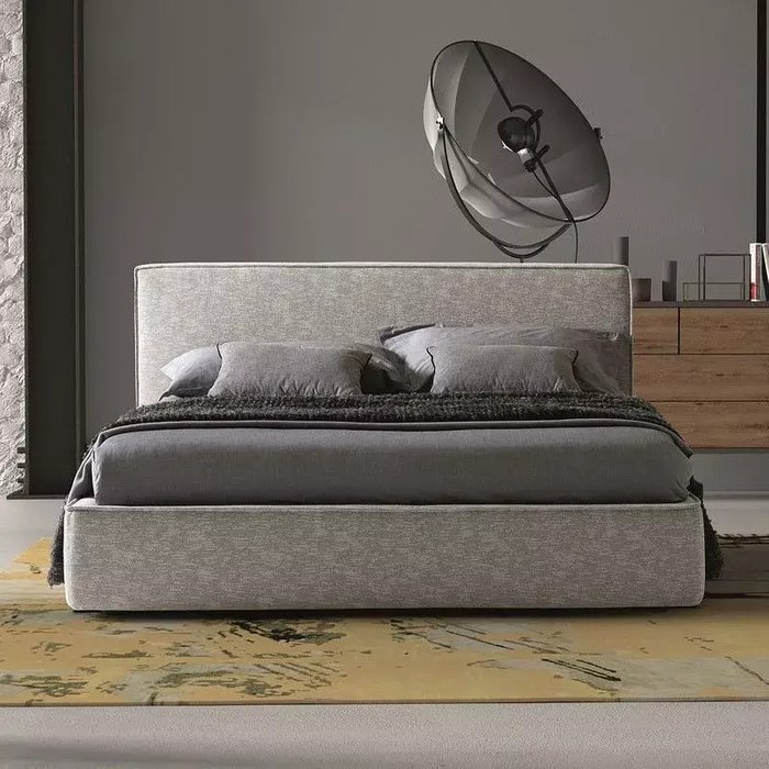 Кровать Anerta 200x200 серого цвета - лучшие Кровати для спальни в INMYROOM