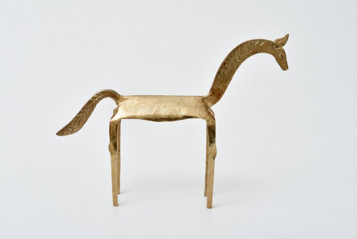 Металлическая статуэтка Лошадь S бронзового цвета