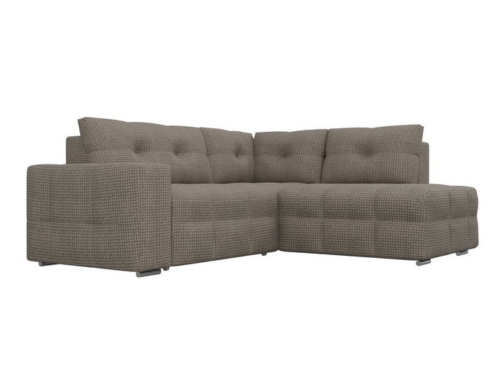 Угловой диван-кровать Леос коричневого цвета - лучшие Угловые диваны в INMYROOM