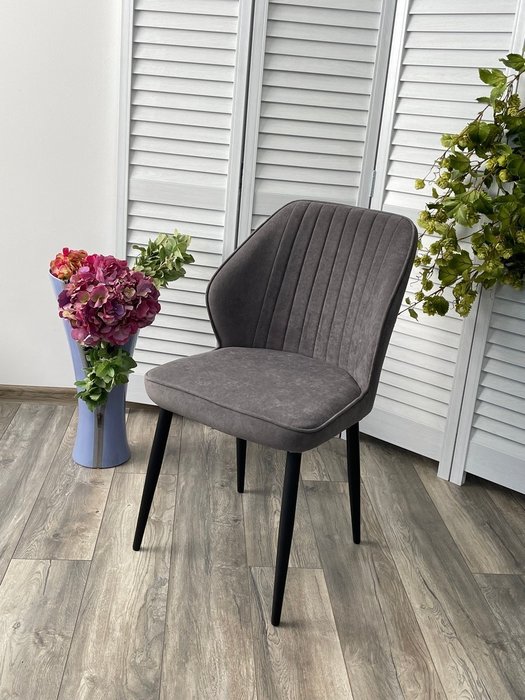 Стул Vena темно-серого цвета - лучшие Обеденные стулья в INMYROOM