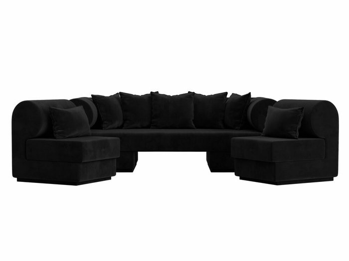 Набор мягкой мебели Кипр 3 черного цвета - купить Комплекты мягкой мебели по цене 101997.0