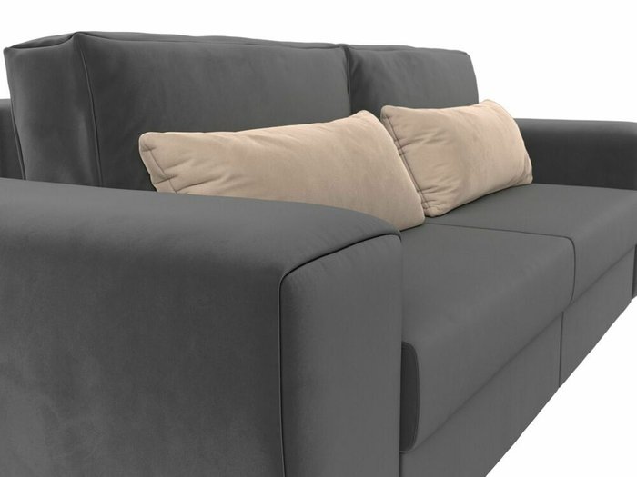 Прямой диван-кровать Лига 008 серого цвета - лучшие Прямые диваны в INMYROOM