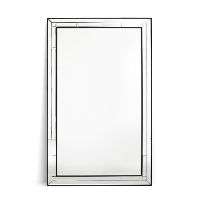 Зеркало прямоугольное со скошенной кромкой Andella черного цвета