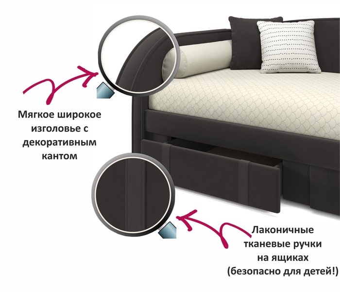 Кровать с ортопедическим основанием и матрасом Elda 90х200 коричневого цвета - лучшие Кровати для спальни в INMYROOM