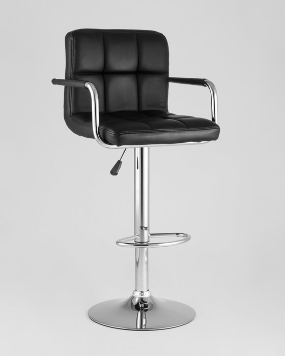 Барный стул Малави черного цвета с металлическом каркасом