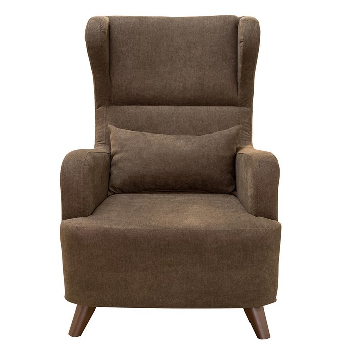 Кресло Меланж в обивке темно-коричневого цвета - лучшие Интерьерные кресла в INMYROOM