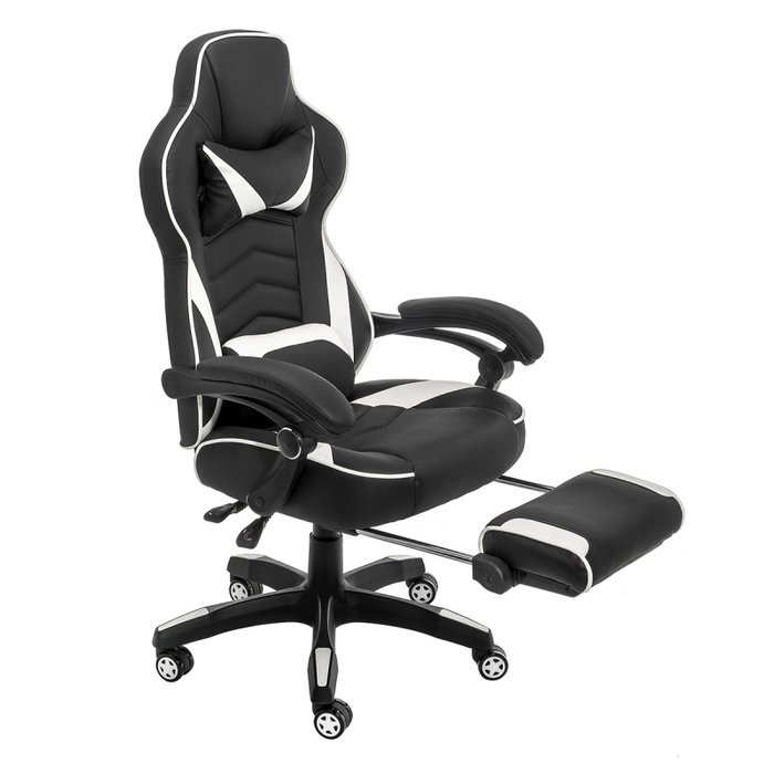 Компьютерное кресло Stimul черно-белого цвета