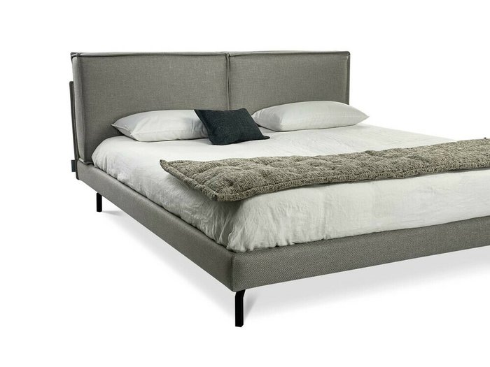 Кровать Anime 160х190 серого цвета с ортопедической решеткой - купить Кровати для спальни по цене 155800.0
