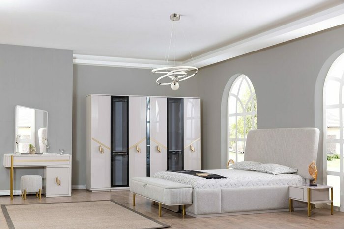 Кровать Париж 180х200 белого цвета без подъемного механизма - лучшие Кровати для спальни в INMYROOM