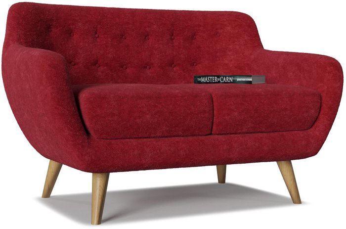 Диван прямой Эллинг Red бордового цвета - купить Прямые диваны по цене 29050.0