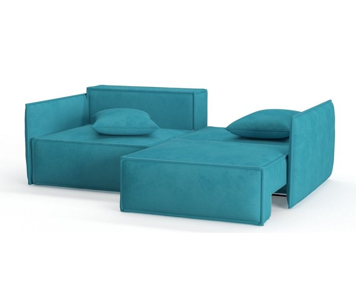 Диван-кровать из велюра Лортон голубого цвета - лучшие Прямые диваны в INMYROOM