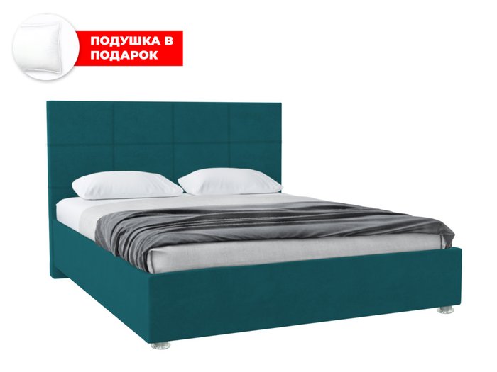 Кровать Ларди 160х200 темно-зеленого цвета с подъемным механизмом