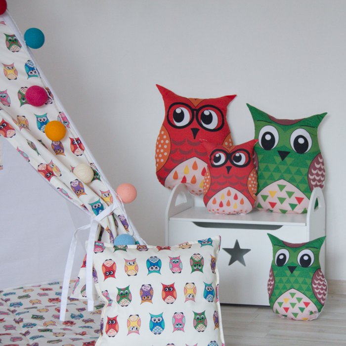 Игрушка-подушка Yellow Owl из 100% хлопка - лучшие Декоративные подушки в INMYROOM