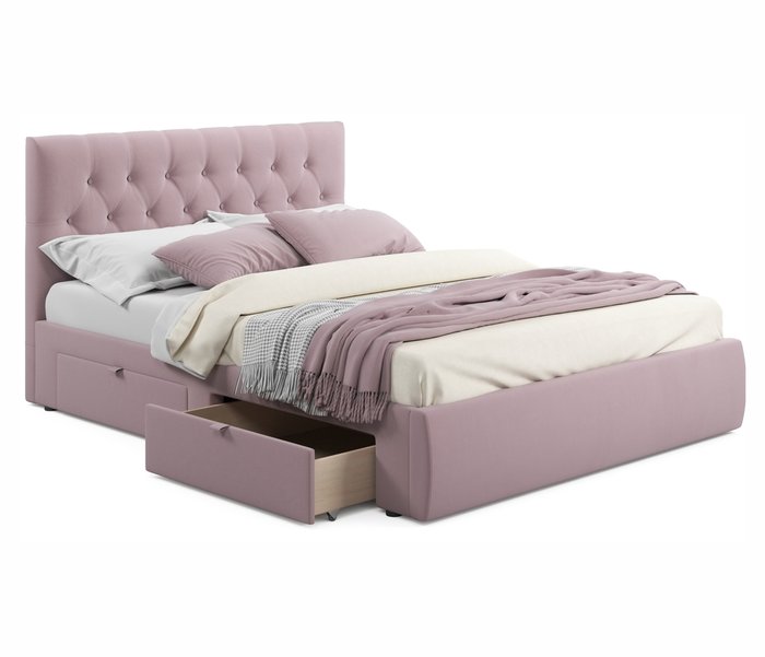 Кровать Verona 160х200 лилового цвета без подъемного механизма